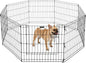Puppy Playpen - Foldable Metal Exercise Enclosure - Indoor/Outdoor Fence by PETMAKER