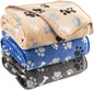 Dog Blanket Paw Bone Pattern 1 Pack 3 Colorful 40"*30" Super Soft Warm Flannel by AIWEKHOME