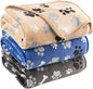 Dog Blanket Paw Bone Pattern 1 Pack 3 Colorful 60"*50" Super Soft Warm Flannel by AIWEKHOME