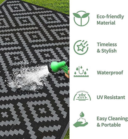 GENIMO Outdoor Rugs 2.5x8 Waterproof, Reversible Mats, Outdoor Area Rug - Image 5