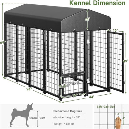 2PCS Dog Kennel Outdoor, Large Outside Dog Kennel - Image 6
