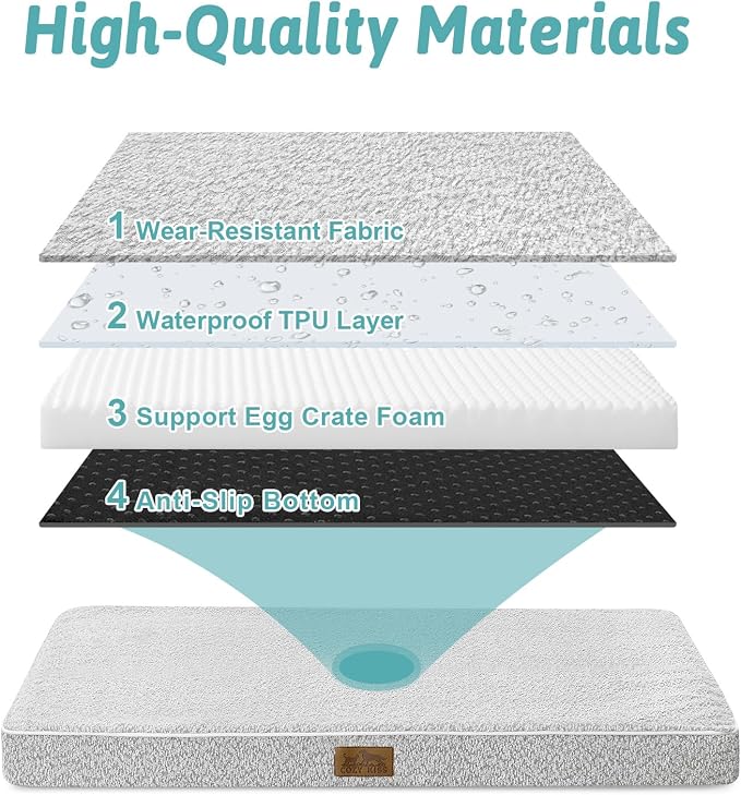 Big Dog Bed for Giant Dogs, Rectangular XXL Orthopedic Dog Beds Extra Large - Image 8