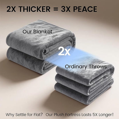 gogobunny Waterproof Bed Blanket, Reversible Sherpa Fleece Throw Blanket - Image 7