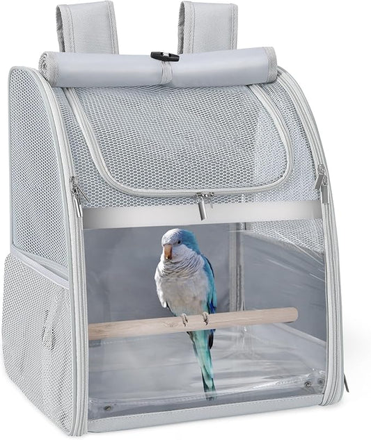 Sanmoncare Bird Backpack Carrier, Water Repellent Fabric Cockatiel Travel Bag by Sanmoncare
