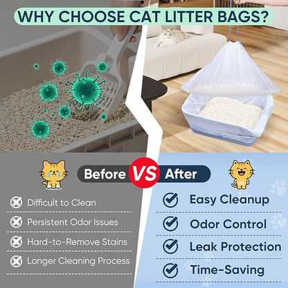 80 Count Jumbo Cat Litter Box Liners, Cat Litter Liners - Image 5