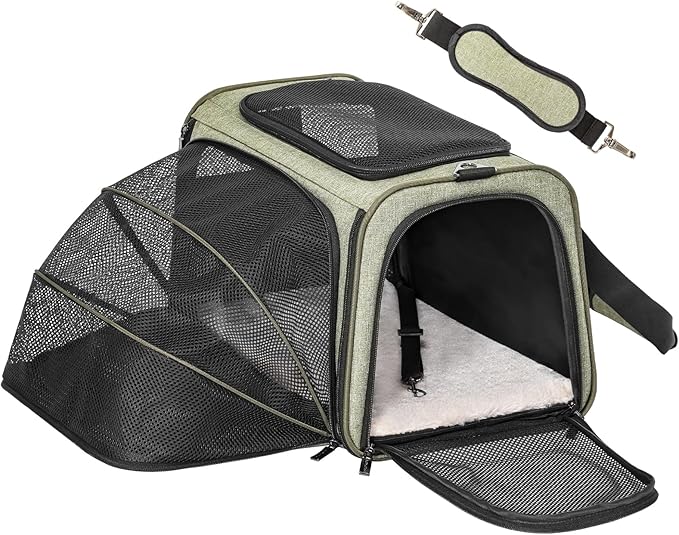 Petsfit Expandable Cat Carrier Dog Carrier, Airline Approved Soft-Sided by Petsfit