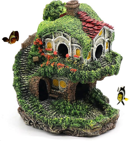 Aquarium Decor Hideaway Cave, Betta Fish Tank House Accessories by relaqcc
