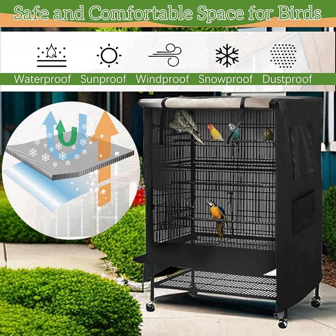 Bird Cage Cover for Night, Good Night Birdcage Covers Fit for Yaheetech Birdcage - Image 4