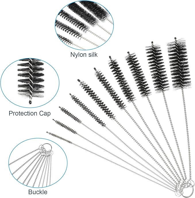 12 Pieces Tube Cleaning Brush Aquarium Filter Nylon Tube Brush Set Flexible - Image 3