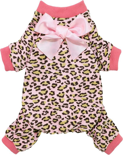 Fitwarm Leopard Dog Pajamas, Fleece Dog Clothes by Fitwarm