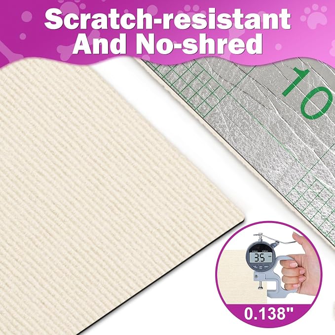 Anit Cat Scratch Couch Furniture Protector, 78.7x15.8 Cat Wall Corner Scratcher - Image 5