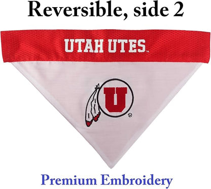 Pets First Collegiate Pet Accessories, Reversible Bandana, Utah Utes, - Image 2