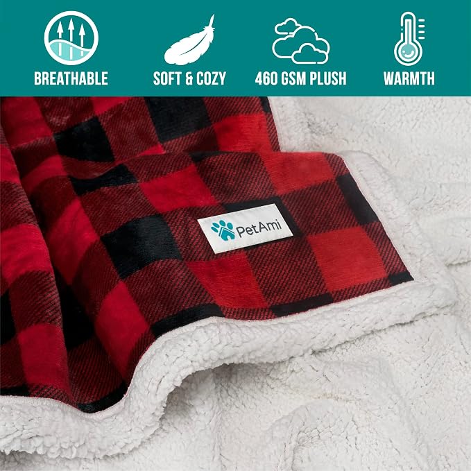 PetAmi Dog Blanket for Bed, XL Pet Blanket Large Dogs, Fleece Furniture Couch - Image 8