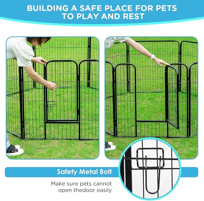 BestPet | Dog Playpen | 32 Inch, 12 Panels | Heavy Duty Metal Pet Exercise Pen - Image 3