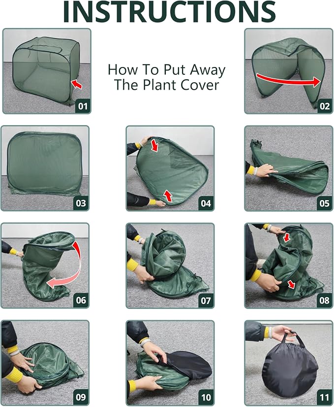 2 Pcs Pop Up Mesh Plant Cover, Garden Net Cage Guard Cover - Image 5