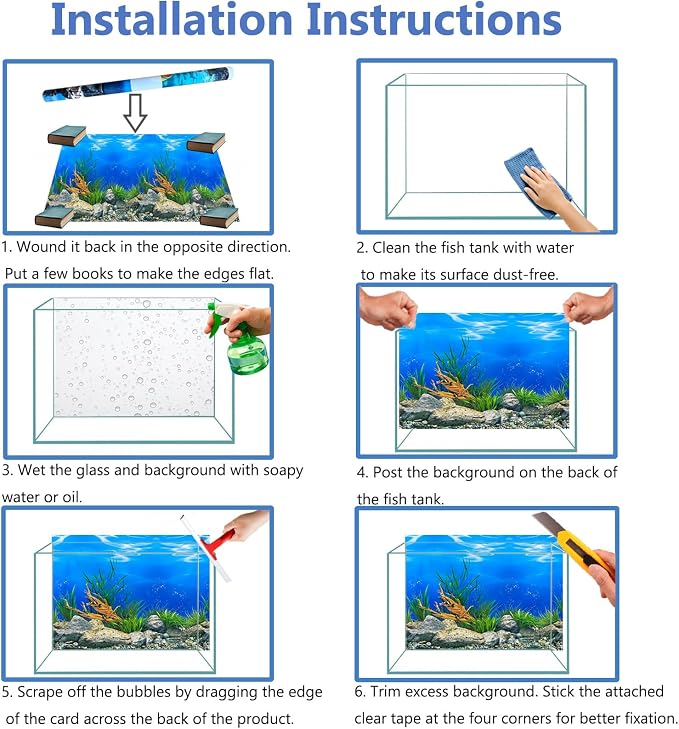 Aquatic Plant Aquarium Background Sticker Coral HD Fish Backgrounds - Image 7