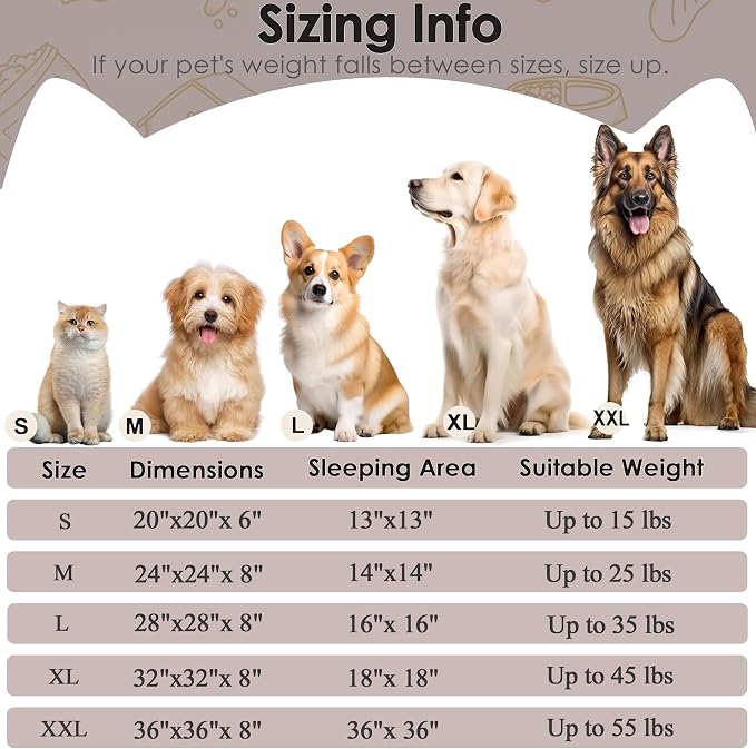Dogs Bed for Small Dogs, Anti-Anxiety Washable Round Bed - Image 2