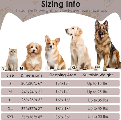 Dogs Bed for Small Dogs, Anti-Anxiety Washable Round Bed - Image 2