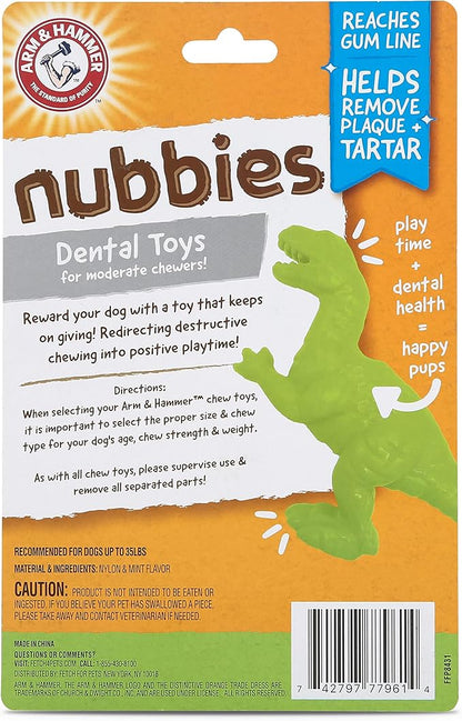 Arm & Hammer for Pets Nubbies Dental Toys T-Rex Dental Chew Toy for Dogs Best - Image 10
