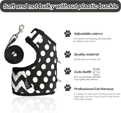Cat Harness and Leash for Walking Escape Proof, Adjustable Cat Vest Harness - Image 5