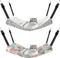 Jetec 2 Pack Cat Hammock for Cage, Catio Accessories Reversible Soft Cats Bed by Jetec