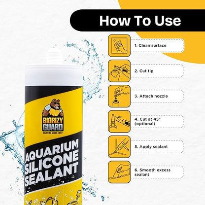 Aquarium Silicone Sealant Clear 10.14 Fl oz Cartridge - Image 3