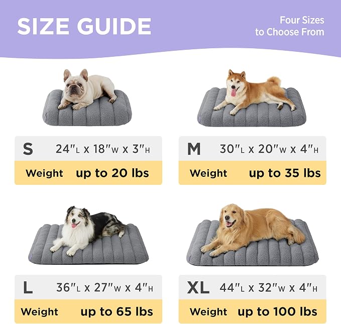 LE SURE Cute Orthopedic Dog Bed Medium Size Dog, Waterproof Chic Flat Pet Beds - Image 6