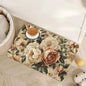Roses Peonies Pet Feeding Mat, Vintage Luxury Shabby Chic Flower Absorbent by Unknown