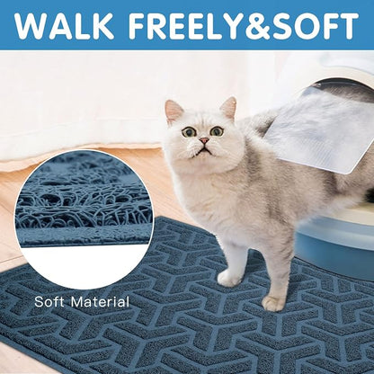 UPSKY Cat Litter Mat, Litter Trapping Mat Soft on Kitty Paws, Large Litter Box - Image 7