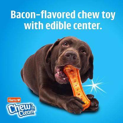 Hartz Chew 'n Clean Dental Duo Bacon Flavored Dental Dog Chew Toy and Treat - Image 3