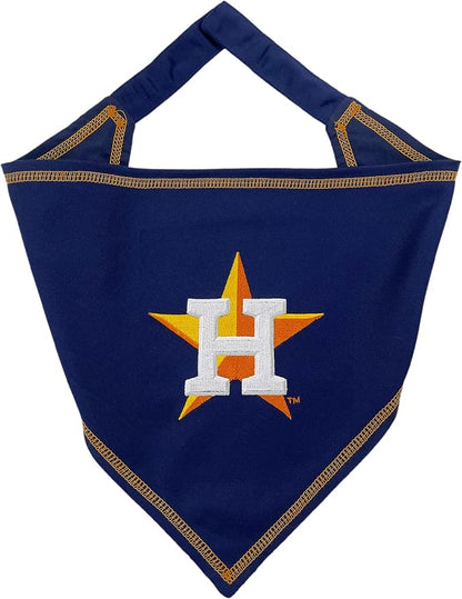 Pets First MLB Houston Astros TIE Bandana, Small/Medium. Dog Bandana Scarf Bib by PETSFIRST