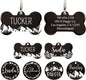 Ultra Joys Personalized Stainless Steel Bone Pet ID Tags by UltraJoys