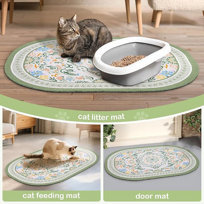 Bienbee Cat Litter Mat, Urine and Water Proof, Bean-Green L - Image 7