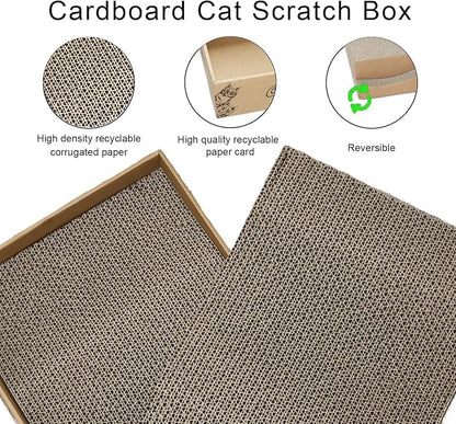 Cat Scratch Pad Cardboard Scratcher Box, Reversible Durable, - Image 5