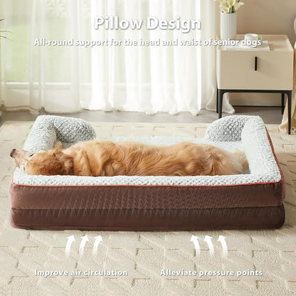 Orthopedic Dog Bed for Large Dogs, Egg Crate Foam Bed for Large Dogs, Equipped - Image 2
