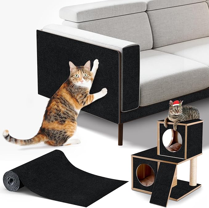 Cat Scratching mat Self-Adhesive, Trimmable Furniture Protector by ALEIFLEforKidsAdultsCosplayGift