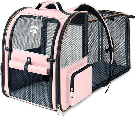 Lekebobor Large Cat Backpack Carrier Expandable Foldable Pet Carrier Backpack by LEKEBOBOR