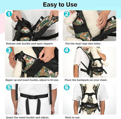 Pawaboo Pet Dog Front Carrier Backpacks, Legs Out Pet Carrier Backpack - Image 3