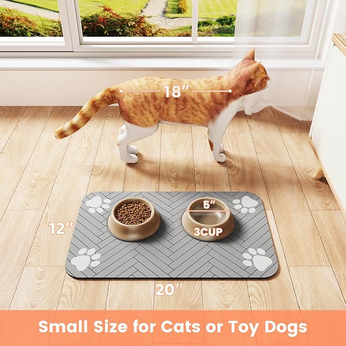 Pet Feeding Mat-Absorbent Pet Placemat - Image 7