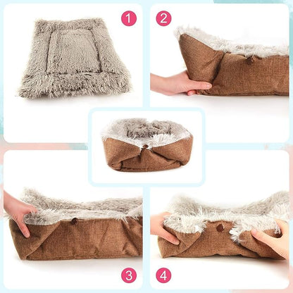 Cat Bed Self Warming, Foldable Self Heated Cat Mat Heating Pad 24 x 20 inch - Image 4