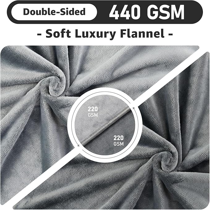 LOOBANI Waterproof Blanket for Bed: Reversible Soft Flannel King Size Bed - Image 4