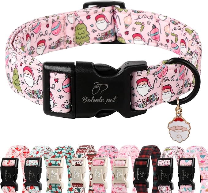 Christmas Dog Collar for Medium Dogs by Babolepet