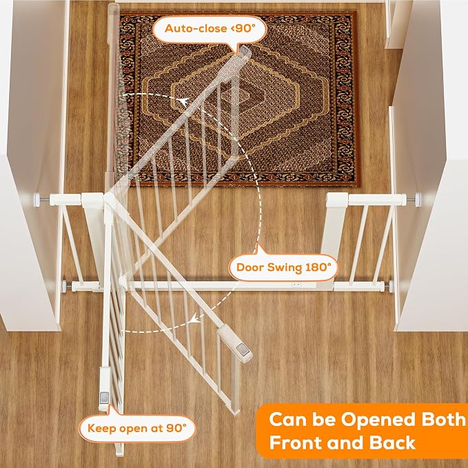 29.5-54.2" Magnetic Baby Gate for Stairs, Baby Safety Essentials, Auto Close - Image 5