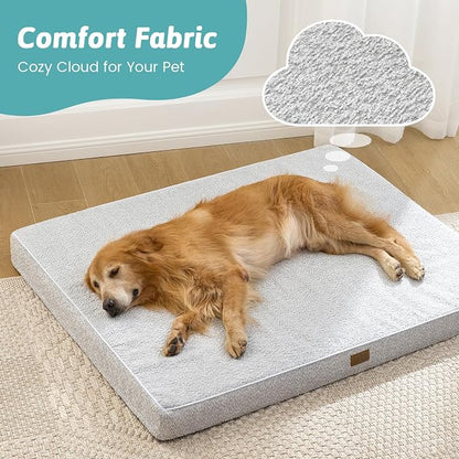 Dog Crate Bed for Large Size Dogs, Rectangular Orthopedic Dog Beds, Foam - Image 3
