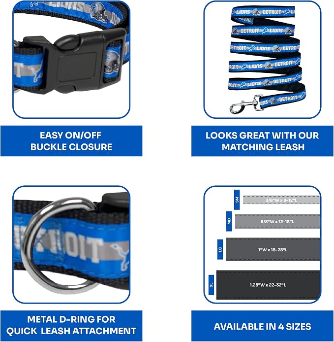 NFL Detroit Lions Dog & Cat Collar - Image 6
