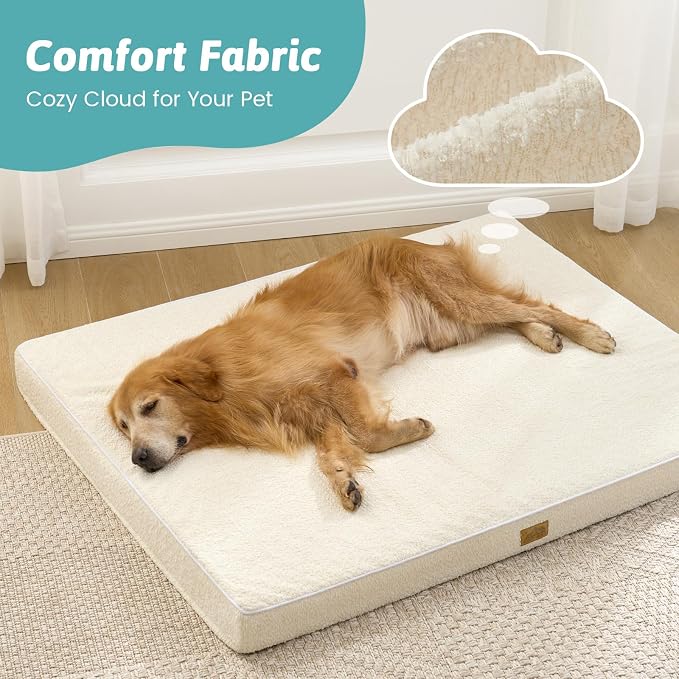 Dog Crate Bed for Large Size Dogs, Rectangular Orthopedic Dog Beds, Foam - Image 3