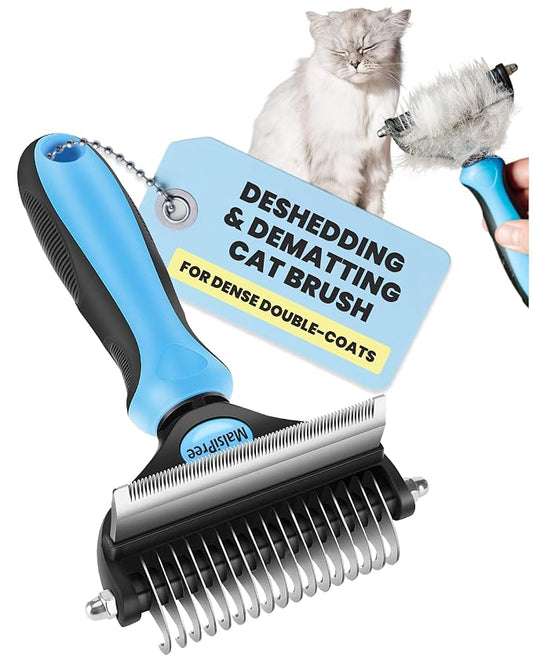 MalsiPree 2-in-1 Cat Brush for Shedding by MalsiPree