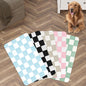 Checkered Dog Food mat, Non-Slip Sole Absorbent Dog and Water Bowl mat by Anpuimult