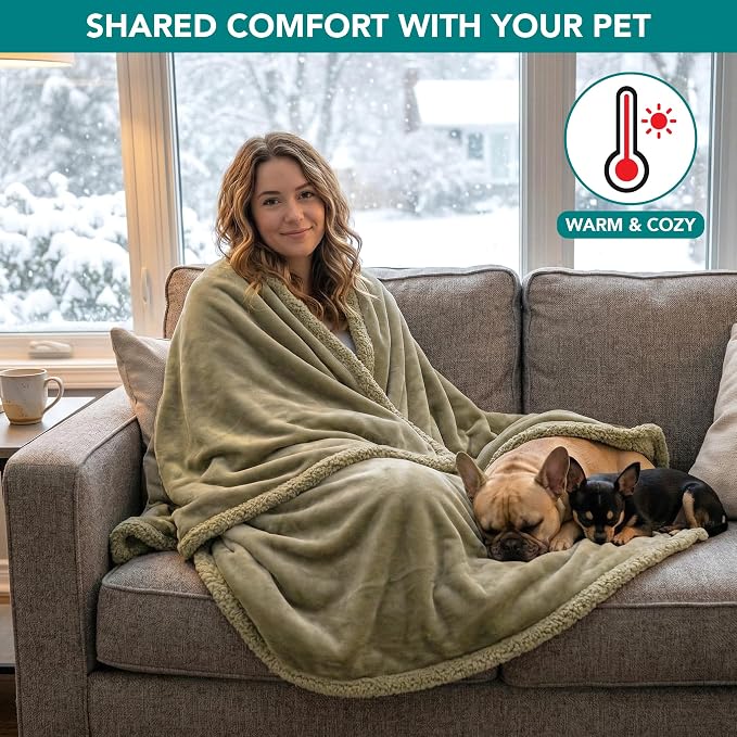 PetAmi Waterproof Dog Blanket for Small Medium Dog Puppy Cat Throw for Couch - Image 4