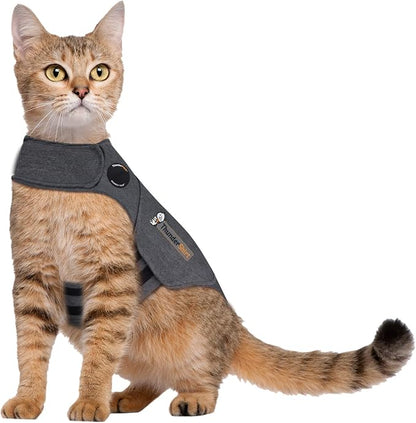 Thundershirt Classic Cat Anxiety Jacket, Heather Gray - Image 2